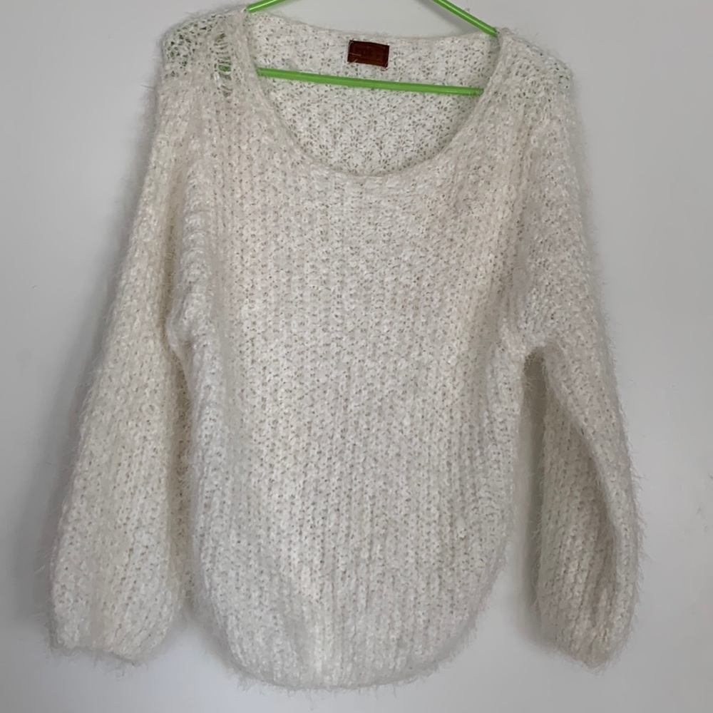 White Fuzzy Sweater
